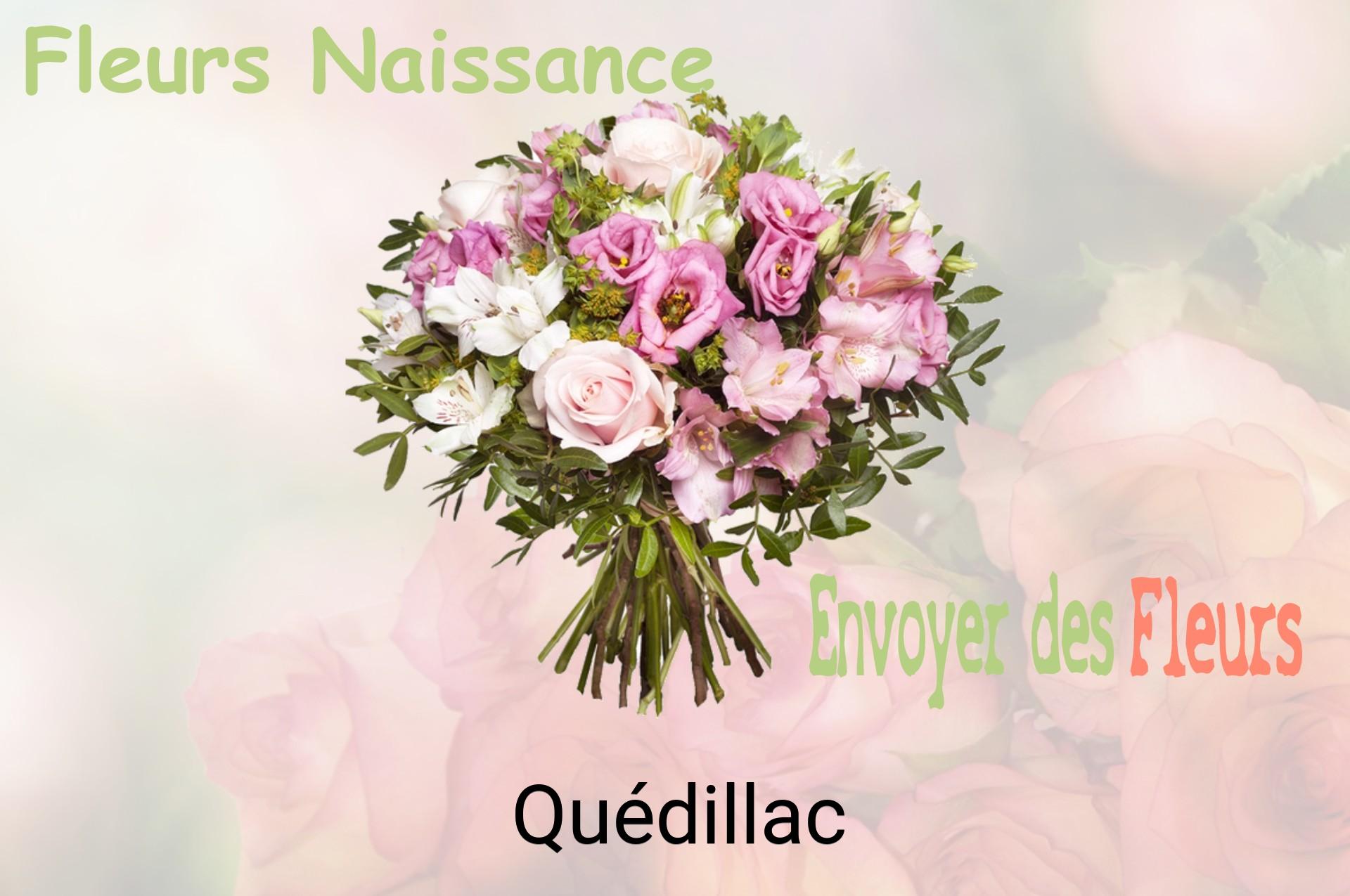 Bouquet de fleurs de naissance livré à Quédillac